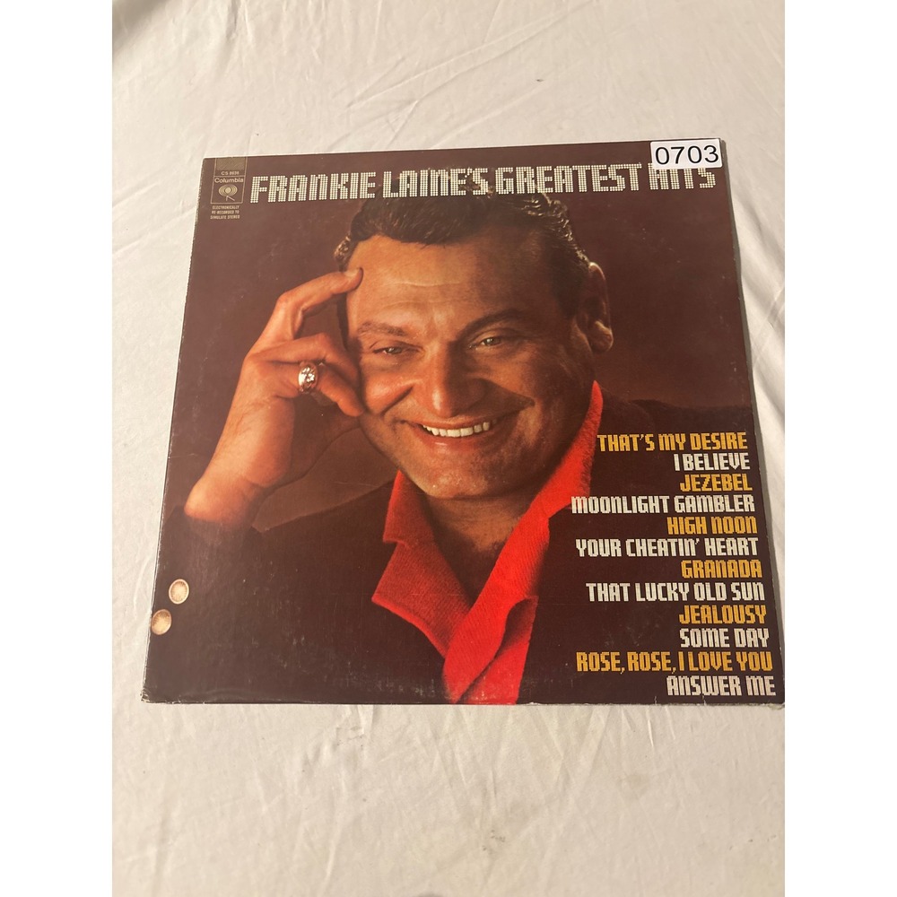 Columbia Frankie Laine Greatest‎ Hits Vinyl LP CS 8636 Good Traditional Pop 12"